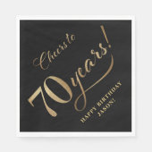 Serviette En Papier Salutations à 70 Parties scintillant d'anniversair (Devant)