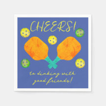 Salutations à Dinking Pickleball Cocktail Napkin