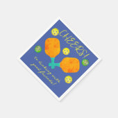 Serviette En Papier Salutations à Dinking Pickleball Cocktail Napkin (Coin)