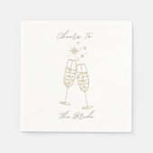 Serviette En Papier Salutations À La Mariée Napkin (Devant)