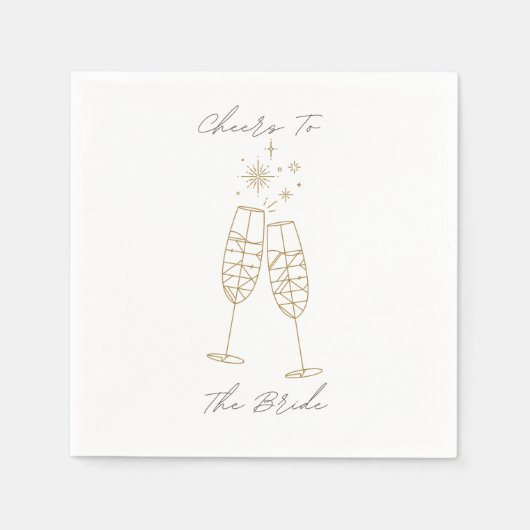 Serviette En Papier Salutations À La Mariée Napkin (Devant)