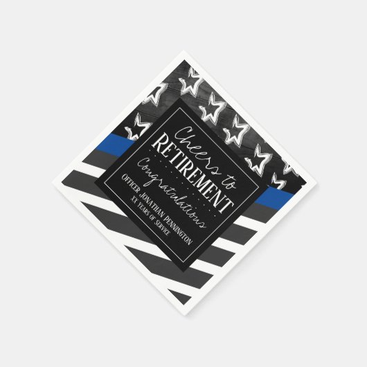 Serviette En Papier Salutations à l'officier de police de retraite (Coin)