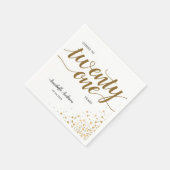 Serviette En Papier Salutations à vingt et un Confetti d'or 21e annive (Coin)
