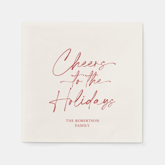 Serviette En Papier Salutations au Festival des Fêtes (Devant)