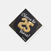 Serviette En Papier Salutations aux 25 ans ! Anniversaire 25 ans (Coin)