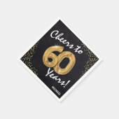 Serviette En Papier Salutations aux 60 ans ! Anniversaire 60 ans (Coin)
