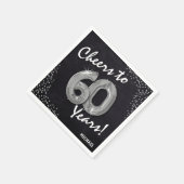 Serviette En Papier Salutations aux 60 ans ! Anniversaire 60 ans (Coin)