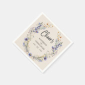 Serviette En Papier Salutations BOHO Dusty Fleur sauvage Mariage (Coin)