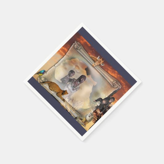 Serviette En Papier Salutations d'Afrique (Coin)