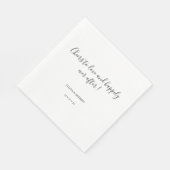 Serviette En Papier Salutations d'amour serviettes mariages minimalist (Coin)