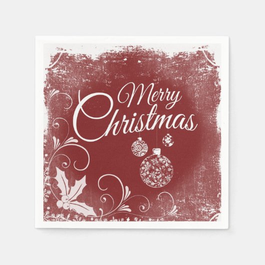 Serviette En Papier Salutations de Noël (Devant)