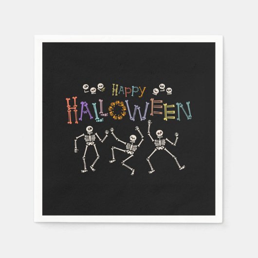 Serviette En Papier Salutations d'Halloween (Devant)