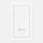 Serviette En Papier Salutations M. & Mme Dusty Blue Mariage Dîner (Devant)