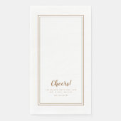 Serviette En Papier Salutations M. & Mme Rustic Brown Mariage Dîner (Devant)