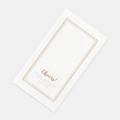 Serviette En Papier Salutations M. & Mme Rustic Brown Mariage Dîner (Coin)