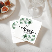 Serviette En Papier Salutations - Mariage de calligraphie Eucalyptus