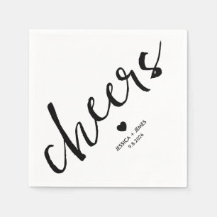Serviette En Papier Salutations minimalistes des Mariages