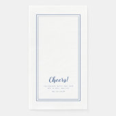 Serviette En Papier Salutations Mr & Mrs Blue White Mariage Dîner mode (Devant)