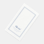 Serviette En Papier Salutations Mr & Mrs Blue White Mariage Dîner mode (Coin)