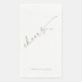 Serviette En Papier Salutations personnalisées pour nous Mariage servi (Devant)