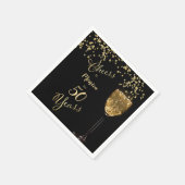 Serviette En Papier Salutations pour 50 ans Anniversaire (Coin)