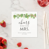 Serviette En Papier Salutations Pour L'Avenir Mme Fête des mariées Win (En situation)