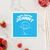 Serviette En Papier Sam Stickman Papier d'anniversaire (En situation)