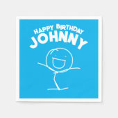 Serviette En Papier Sam Stickman Papier d'anniversaire (Devant)