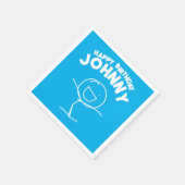 Serviette En Papier Sam Stickman Papier d'anniversaire (Coin)