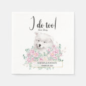 Serviette En Papier Samoyé Chien Mariage Cocktail  Napkins (Devant)