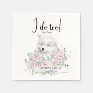 Serviette En Papier Samoyé Chien Mariage Cocktail Napkins