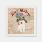 Serviette En Papier Samoyed Pirate (Devant)