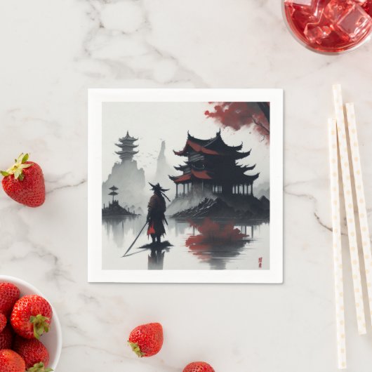 Serviette En Papier Samurai (En situation)