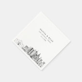 Serviette En Papier San Antonio Texas Mariage Paper Cocktail Napkin (Coin)