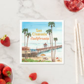 Serviette En Papier San Clemente Pier California  (En situation)