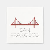 Serviette En Papier San Francisco Bridge Moderne (Devant)