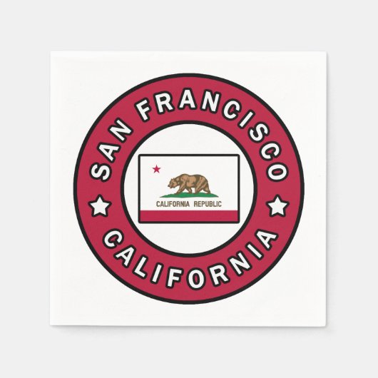 Serviette En Papier San Francisco Californie (Devant)