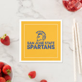 Serviette En Papier San Jose State Spartans Logo Wordmark désorganisé (En situation)