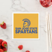 Serviette En Papier San Jose State Spartans Motif en fibre de carbone (En situation)