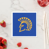 Serviette En Papier San Jose State Spartans Polka Dot Motif (En situation)