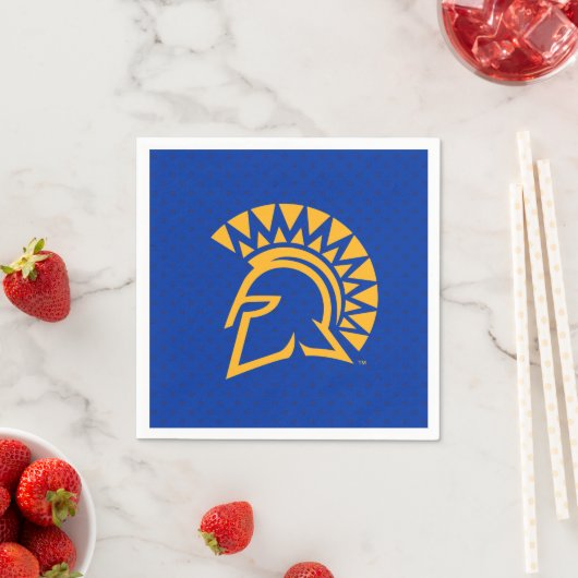 Serviette En Papier San Jose State Spartans Polka Dot Motif (En situation)