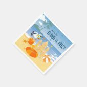 Serviette En Papier Sand château plage amusant bébé garçon fête d'anni (Coin)