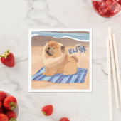 Serviette En Papier SAND N'SEA Red Chow Chow chien (En situation)