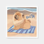 Serviette En Papier SAND N'SEA Red Chow Chow chien (Devant)
