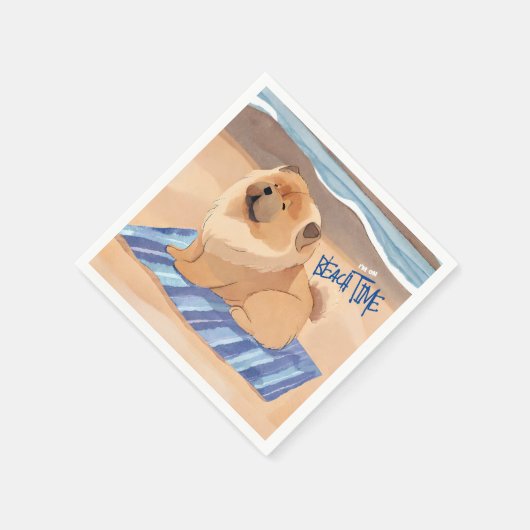 Serviette En Papier SAND N'SEA Red Chow Chow chien (Coin)