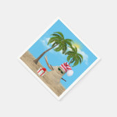 Serviette En Papier Sandman de Noël Tropical Avec Hammock (Coin)