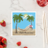Serviette En Papier Sandman De Noël Tropical Avec Serviettes Hammock (En situation)