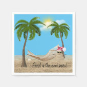 Serviette En Papier Sandman De Noël Tropical Avec Serviettes Hammock (Devant)
