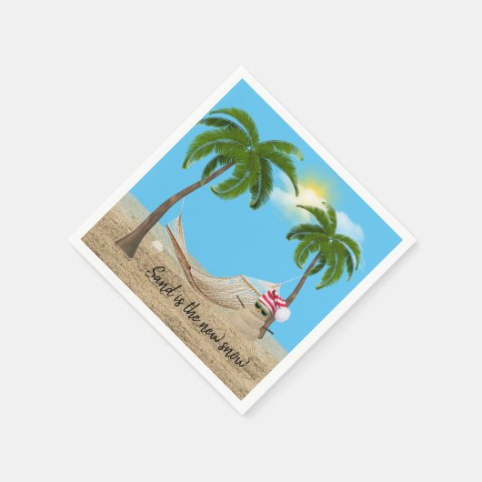 Serviette En Papier Sandman De Noël Tropical Avec Serviettes Hammock (Coin)