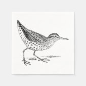 Serviette En Papier Sandpiper Bird Art (Devant)